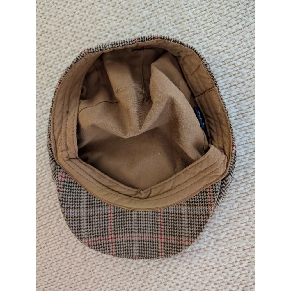 Osh Kosh Big Boy M Brown Glen Plaid Cotton Flat Cap Driving Newsboy Hat